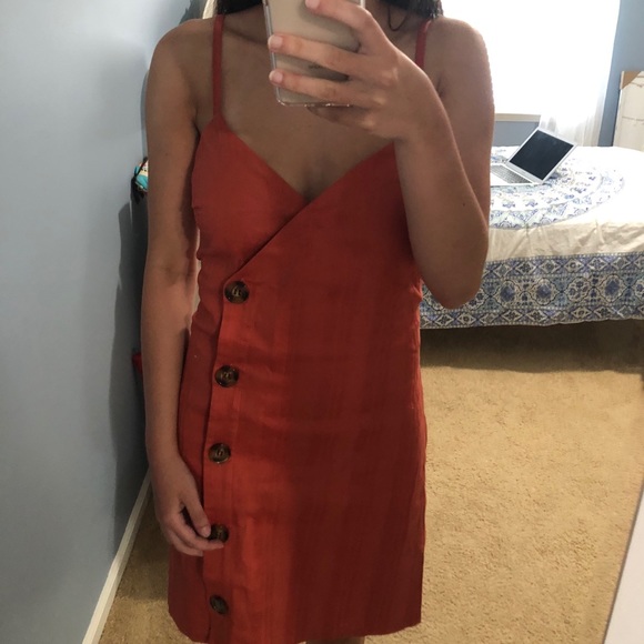 Tilly's Dresses & Skirts - burnt orange button down dress